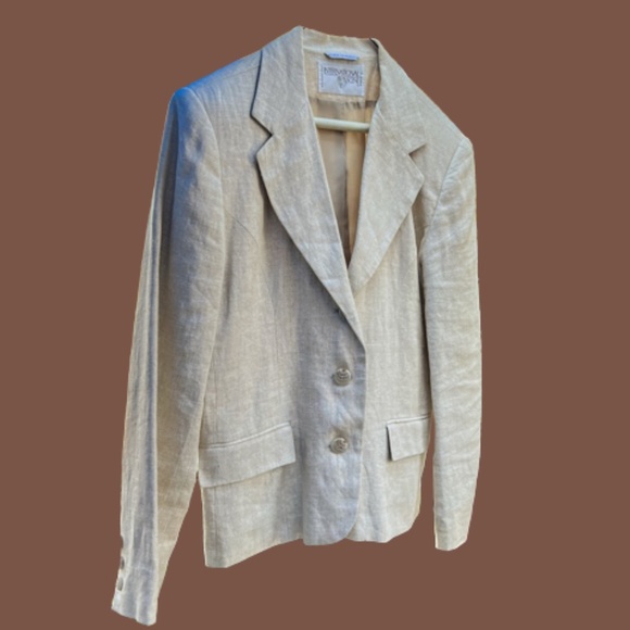 Vintage Linen Blazer Imported Lined & Beautiful 🏆2X Host Pick🏆 - Picture 4 of 10